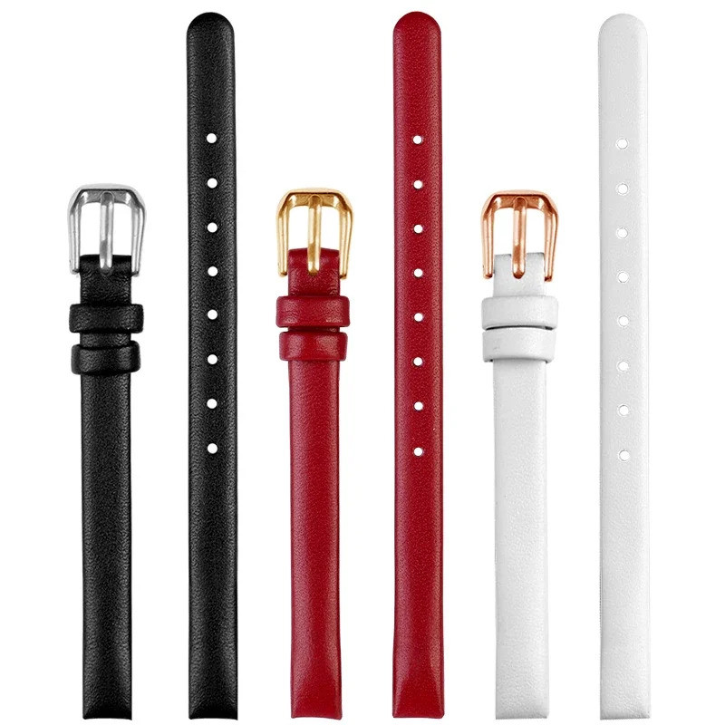สําหรับ CK สายหนังแท้ผู้หญิง Rebel Rebel Series K8P 231 K8P 236/237 สีแดงสีดําสีขาวสายนาฬิกาหนัง 8 ม