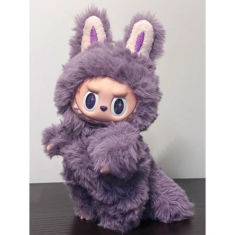 สีม่วงไดโนเสาร์น้อย labubu เสื้อผ้าเด็ก labu เสื้อผ้า 15 ซม. 123th Generation ไม่มีตุ๊กตา#WW0911#