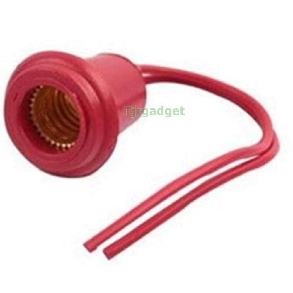 (แพ็ค 10 ชิ้น) ขั้วห้อย ยาง กันน้ำ เกลียว E12 สาย 10CM หลอดศาลเจ้า 6A 250V สำหรับประกอบหลอดไฟ  เพื่อตกแต่ง สถานที่ต่างๆ - รูปที่ 2