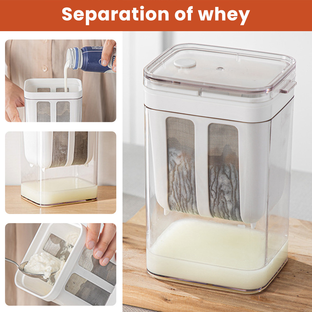 1100ML/1800ML เครื่องกรองอาหาร STRAINER JAR ตัวกรองนม YOGURT ตัวกรองมัลติฟังก์ชั่น