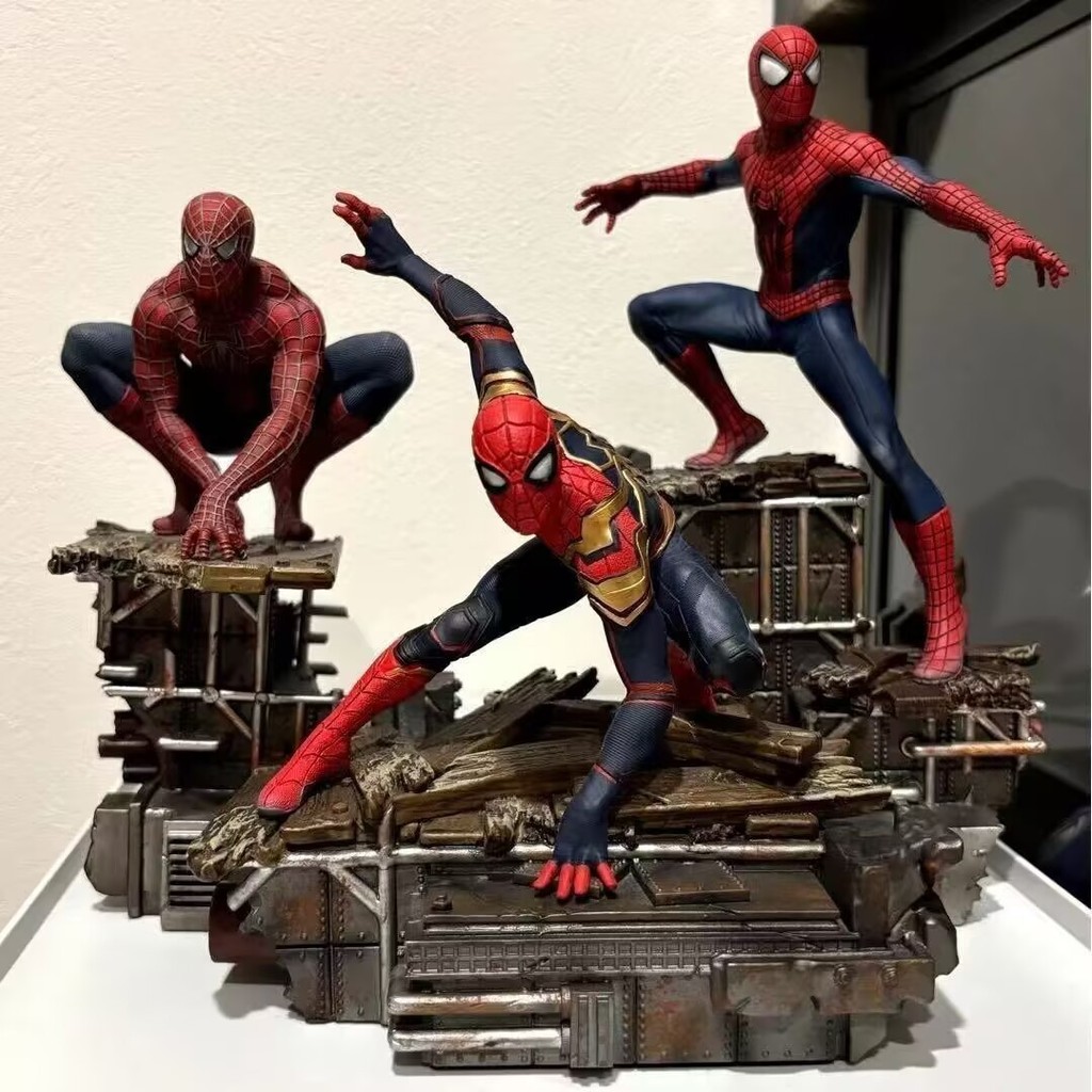 Marvel Spider-Man:No Way Home สามรุ่น Spider-man รูปปั้นโมเดลของเล่น