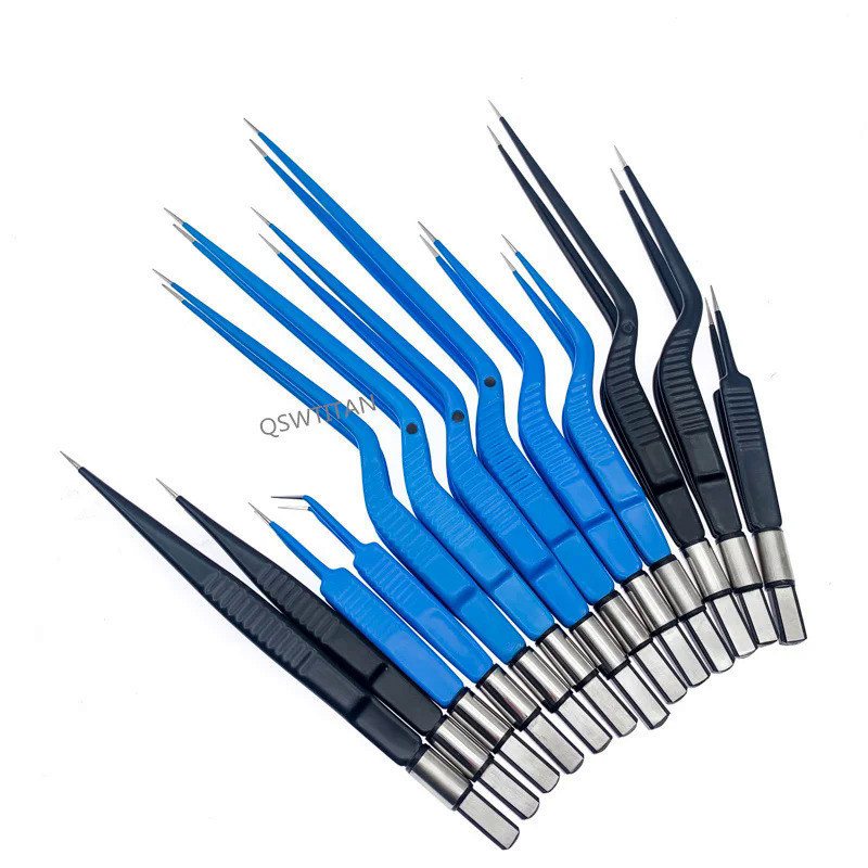 Eu Electro ulated Bipolar Forceps Electro Surgical Reusable Ophthalmic Surgical Electro Coagulation 