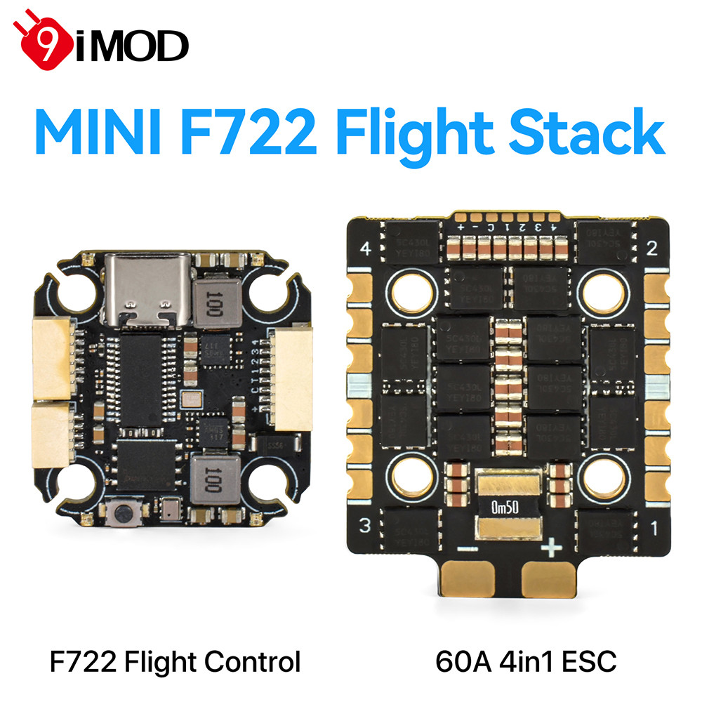 F722 mini Flight Stack F722 Mini Flight Control 60A ESC 3-6S Lipo 20x20 มม.ICM42688 Gyro สําหรับรีโม