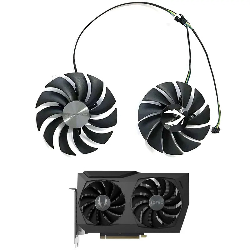 ใหม่ 100 มม.CF1010U12S 89 มม.CF9015H12S 4PIN RTX3070 3070TI GPU พัดลมสําหรับ Zotac Gaming RTX 3070 D