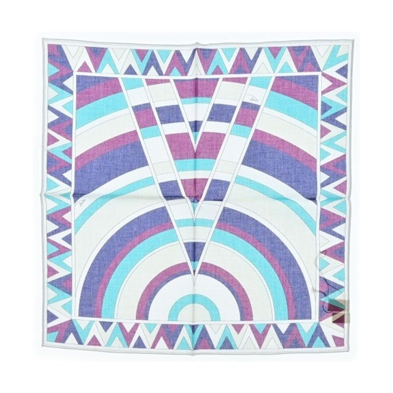 Emilio Pucci Scarf Women สีขาว สีม่วง ฟ้าอ่อน แดง ลายโดยรวม ส่งตรงจากญี่ปุ่น มือสอง
