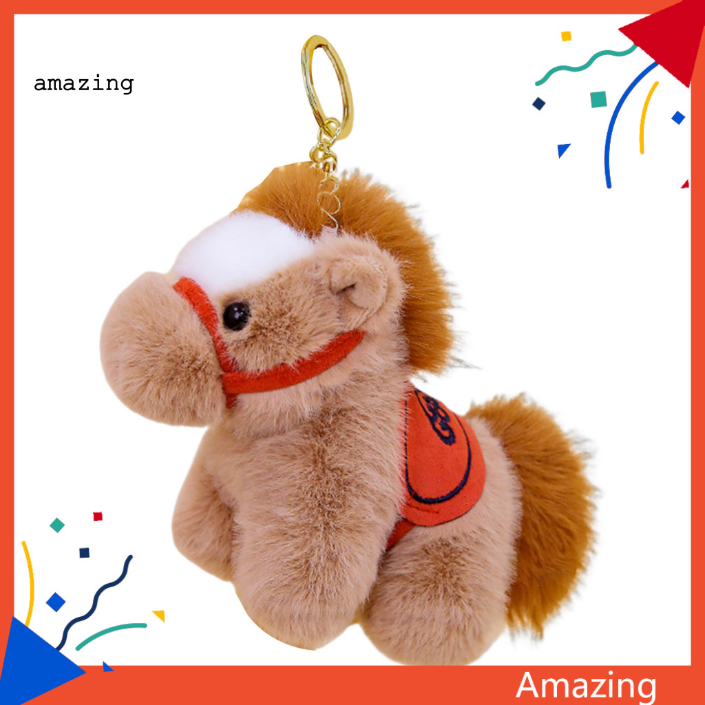 [AM] Pony ตุ๊กตาสัตว์ประดับ Pony ตกแต่ง 2026 ปีม้า Pony พวงกุญแจตุ๊กตาตุ๊กตาสัตว์น่ารักสําหรับเด็ก