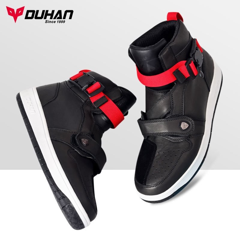 กันลื่น 23rd Anniversary Four Seasons Motorcycle Duhan รองเท้าผ้าใบขี่จักรยานรถจักรยานยนต์รองเท้ารถจ