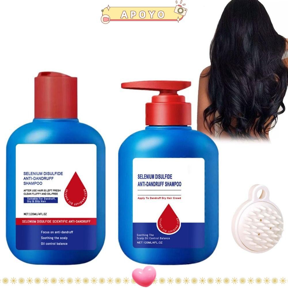 APOYO Selenium Sulfide Shampoo, Oil Control Refreshing Nipori Shampoo, 2025 120ml แชมพูขจัดรังแคทําค