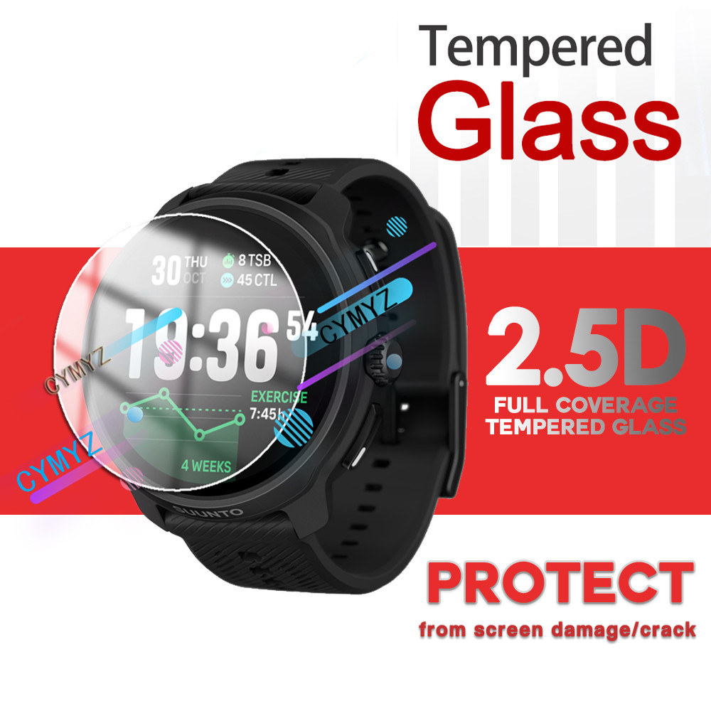 SUUNTO Race 2 ฟิล์ม 9H กระจกเทมเปอร์ปกป้องหน้าจอ SUUNTO Race 2 ฟิล์มใส SUUNTO Race 2 ฟิล์มกันรอยหน้า