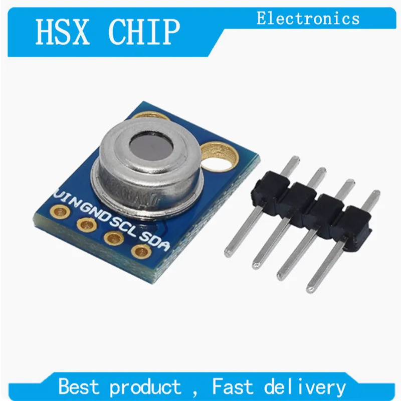 GY-906 MLX90614ESF เซนเซอร์โมดูลแบบไม่สัมผัสอุณหภูมิอินฟราเรด IR IIC I2C อินเทอร์เฟซ GY906 MLX90614E