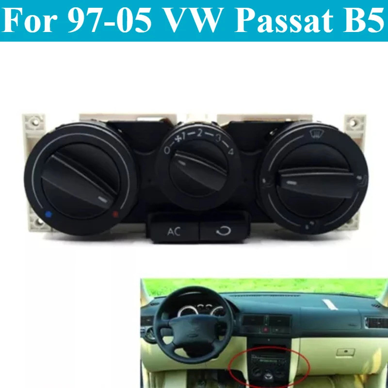 สําหรับ 97-05 VW Passat B5 3B2 AC เครื่องทําความร้อน Vent Climate แผงควบคุมสวิทช์ 1J0820045F HVAC Co