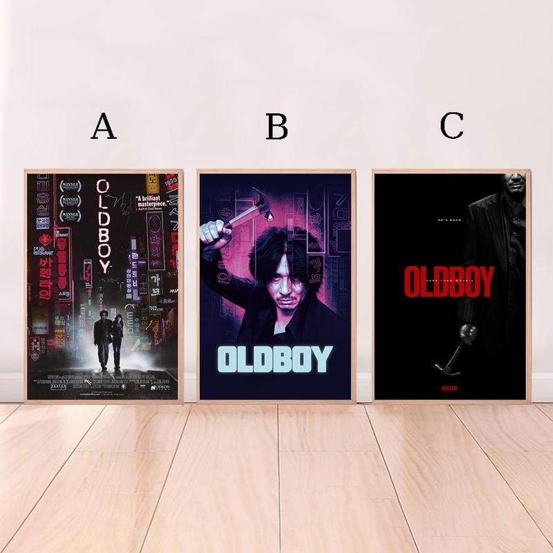 โปสเตอร์ภาพยนตร์ Oldboy (2003) พิมพ์คุณภาพ HD บนผ้าใบ เหมาะสำหรับการตกแต่งผนังและของขวัญ