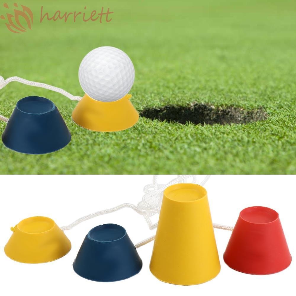 HARRIETT Golf Rubber Tees Winter Tee Set, 4 in 1 Not Fly Golf Tee with Rope, Golf Accessory Easier T