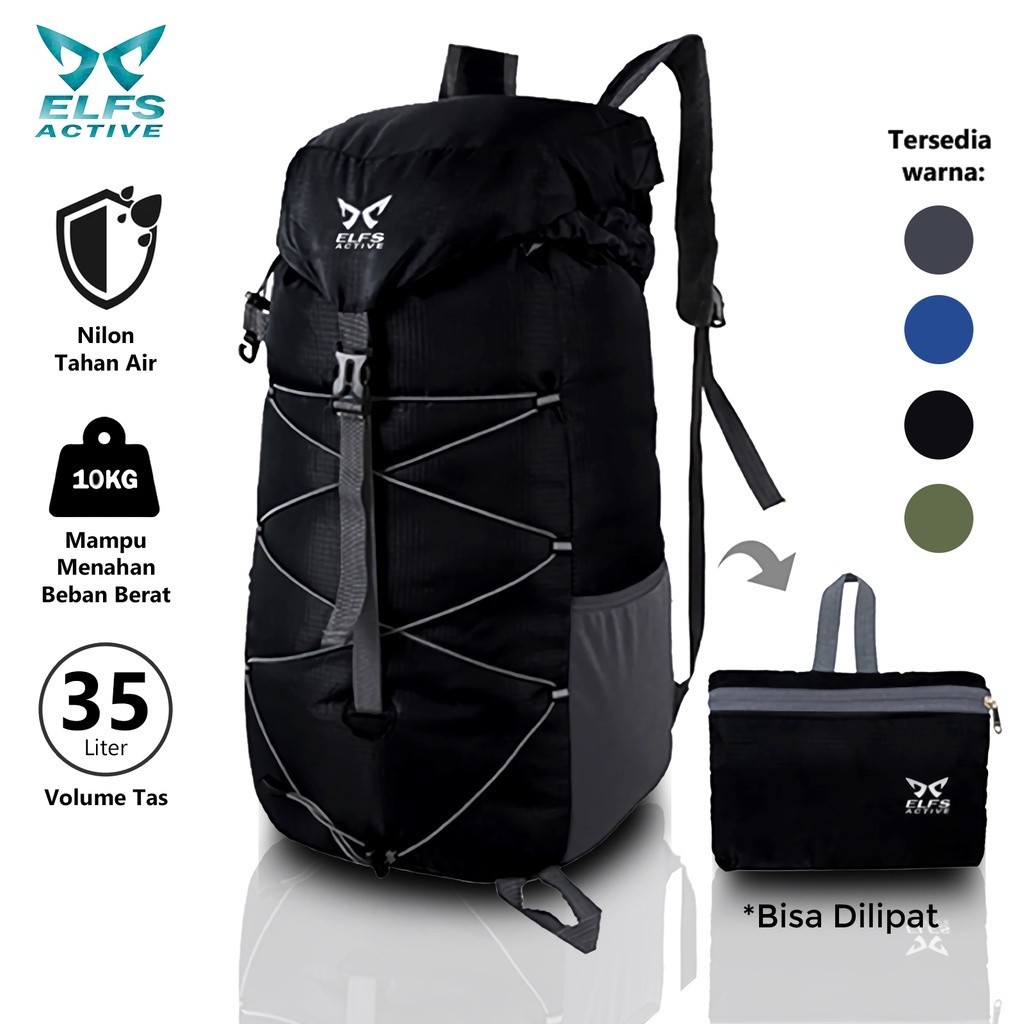 ELFS ACTIVE Clove 31L กระเป๋าใส่ภูเขาพับได้ กระเป๋าเป้กันน้ํา ELF-TRM