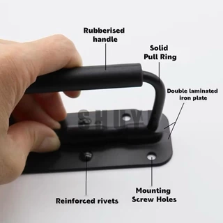 มือจับสปริงเปลือยดำ( ราคา 1ตัว) แบบไม่มีสกรู ที่จับแบบพับได้ 100mm ตู้ลำโพงDiy