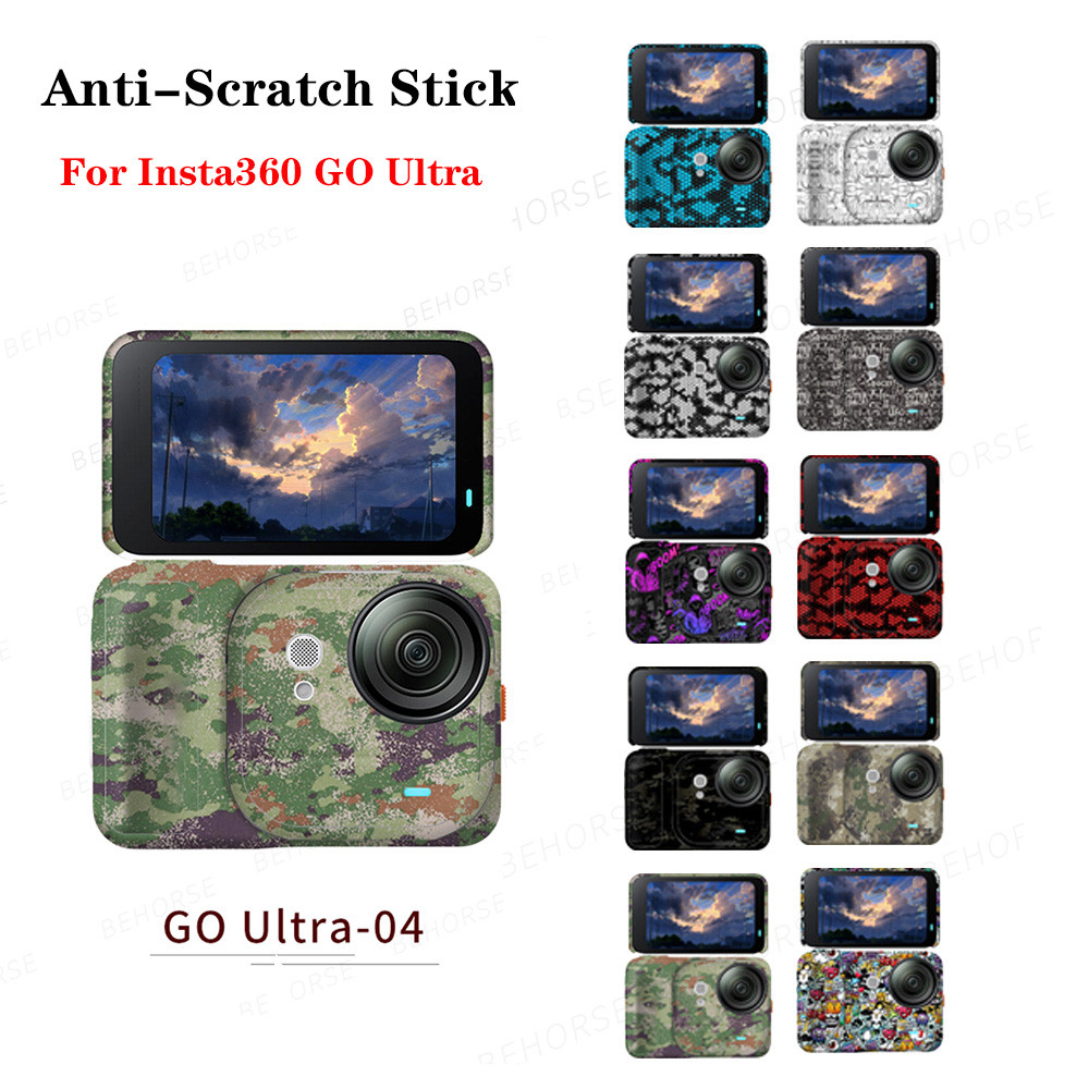 กล้อง Body Extension Cabin สติกเกอร์ฟิล์มป้องกันฟิล์มสําหรับ Insta360 Go Ultra สีสัน Decal สติกเกอร์ผิว Anti-Scratch