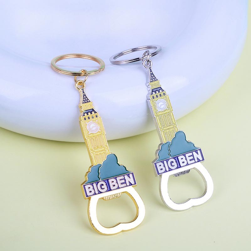 พวงกุญแจอังกฤษ UK London Tower Bridge Elizabeth Tower Big Ben จี้ของที่ระลึกสําหรับกระเป๋า Unisex พวงกุญแจรถ