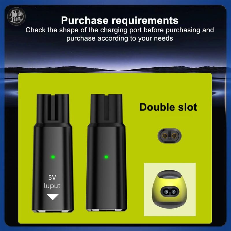 WL| 1 ชิ้น Charger Converter 5V Type-C เครื่องโกนหนวดอะแดปเตอร์สําหรับ Philips OneBlade QP2724 QP283