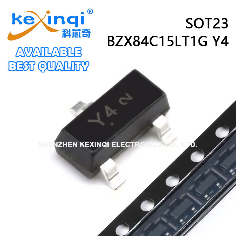 (20-100 ชิ้น) BZX84C15LT1G Y4 SOT23 SMD Zener ตัวควบคุมไดโอด