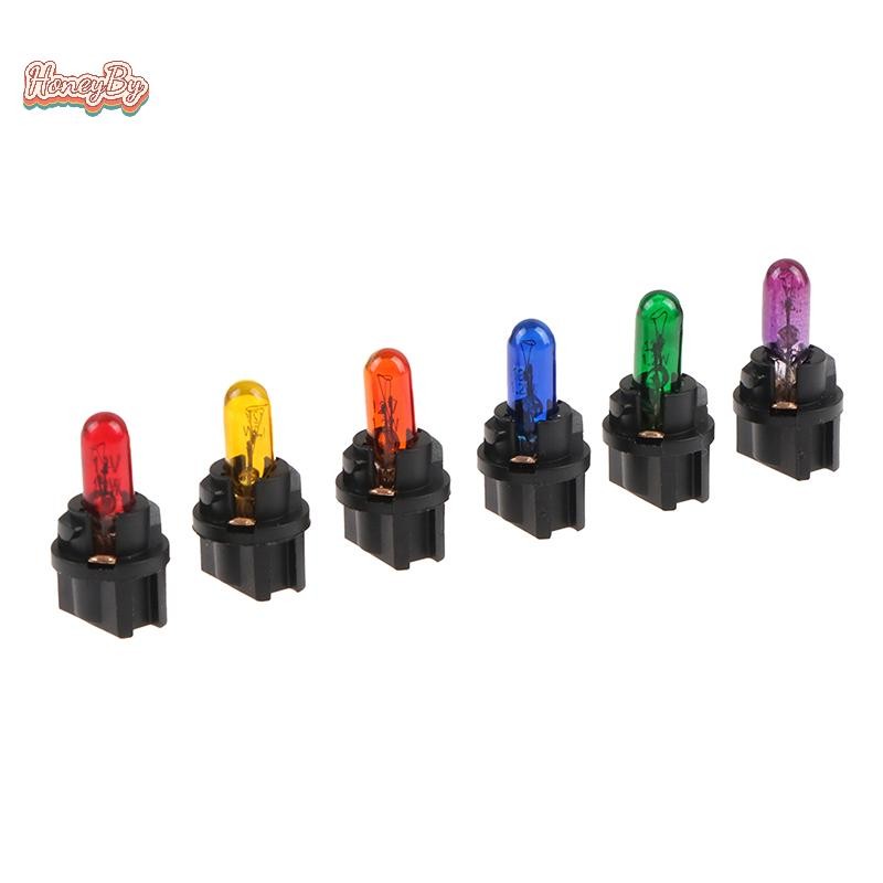Honeybird 10PCS T5.5 หลอดไฟ Led W1.2WCar ไฟภายใน Dashboard ความร้อนตัวบ่งชี้ Wedge เครื่องมืออัตโนมั