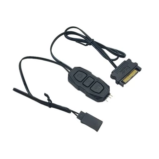 ฮับ RGB Controller พัดลม RGB ARGB 5V 3 Pin Controller ไม่ต้องใช้ซอฟต์แวร์ Controller ใส่สาย SATAชุดติดตั้งพัดลม RGB มีเอฟเฟกต์ไฟสำเร็จรูป สำหรับติดพัดลม อุปกรณ์แต่งเครื่องคอม ทำให้คอมสวยงาม K214