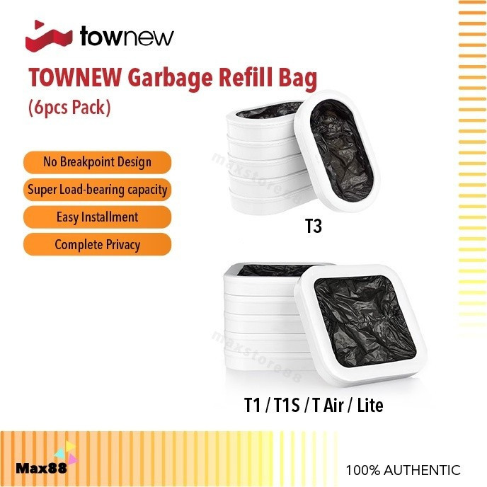 TOWNEW ถุงรีฟิลขยะสําหรับถังขยะอัจฉริยะถังขยะ T Air / T Air Lite / T1 / T1S / T3 Refill BagHT99 IMTL