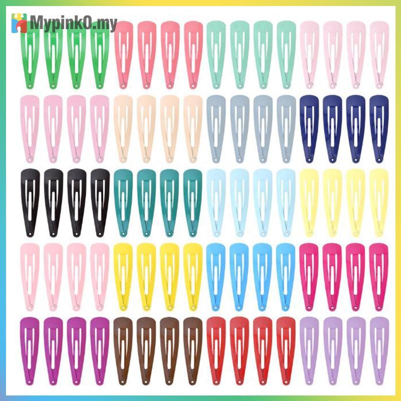Mypink 20 ชิ้น/เซ็ต Candy Color Snap กิ๊บติดผม Barrettes สาว Hairpins อุปกรณ์เสริมผม MY