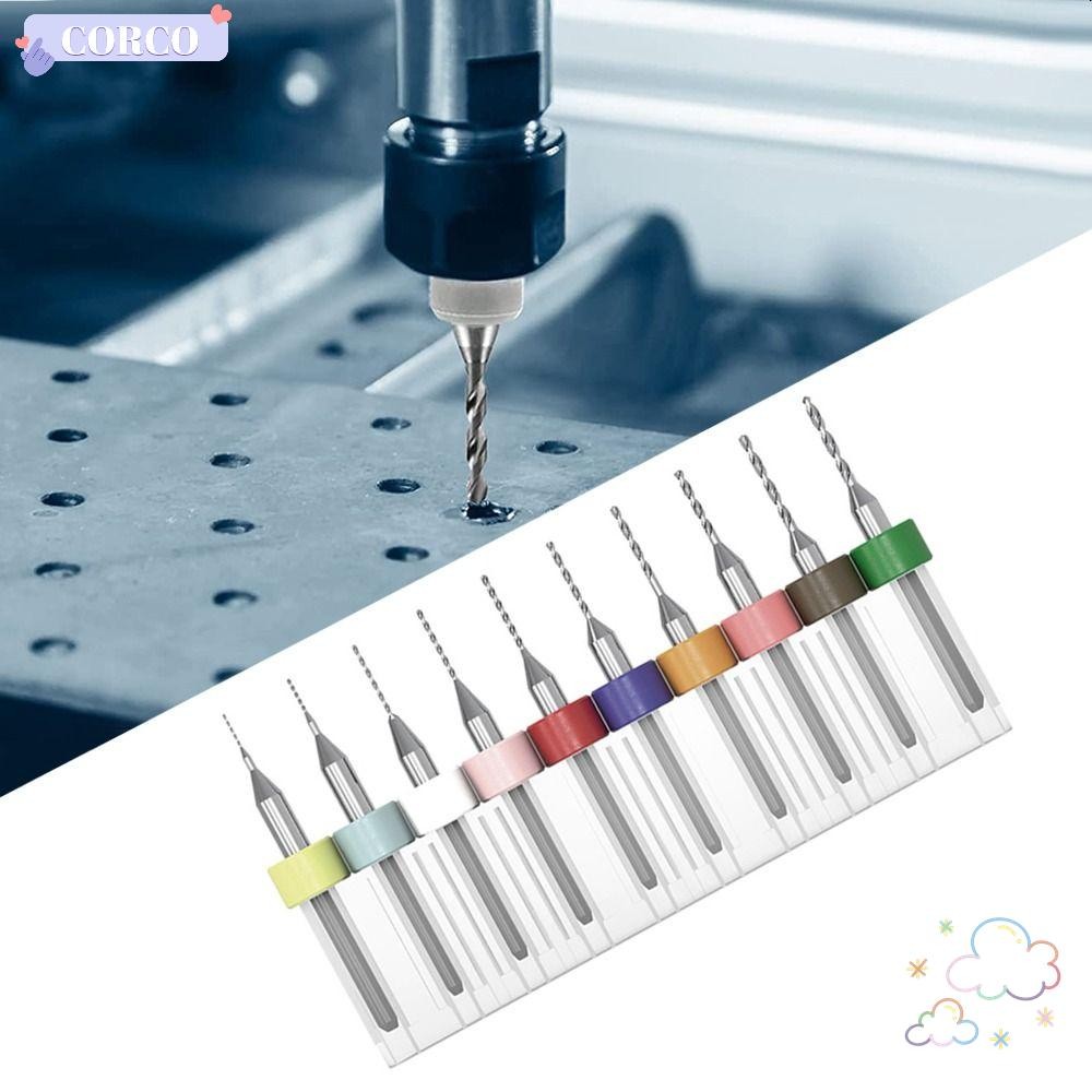 CORCO ดอกสว่าน CNC ขนาดเล็ก PCB Twist เจาะคาร์ไบด์แกะสลักบิตเหล็กทังสเตนข้าวโพดแกะสลักเจาะ