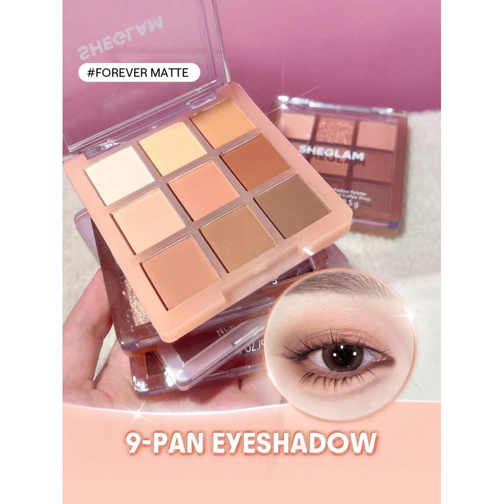 SHEGLAM Forever Matte 9-Pan Eyeshadow Palette Graduation Birthday Holiday Summer Fall Autumn Y2K Fan