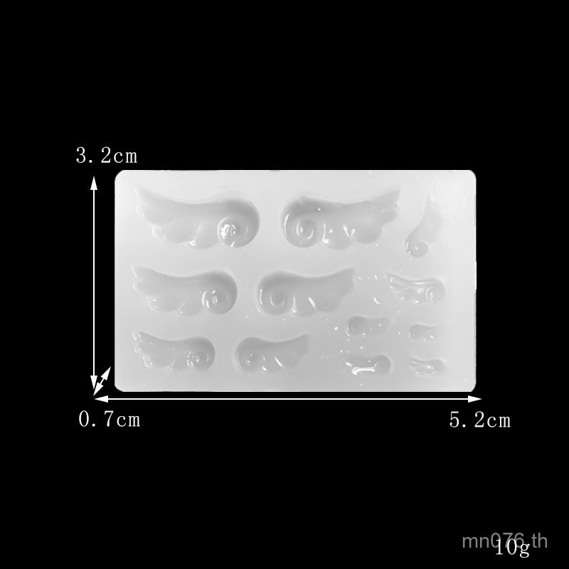 แม่พิมพ์เล็บเครื่องมือทําเล็บซิลิโคนนูนเครื่องประดับ Angel Wings รูปแบบ Angel Wings WMLM