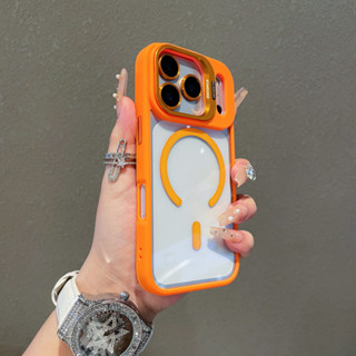 เลนส์วงเล็บโลหะ Matte Magnetic เคสโทรศัพท์สําหรับ iPhone 17 …