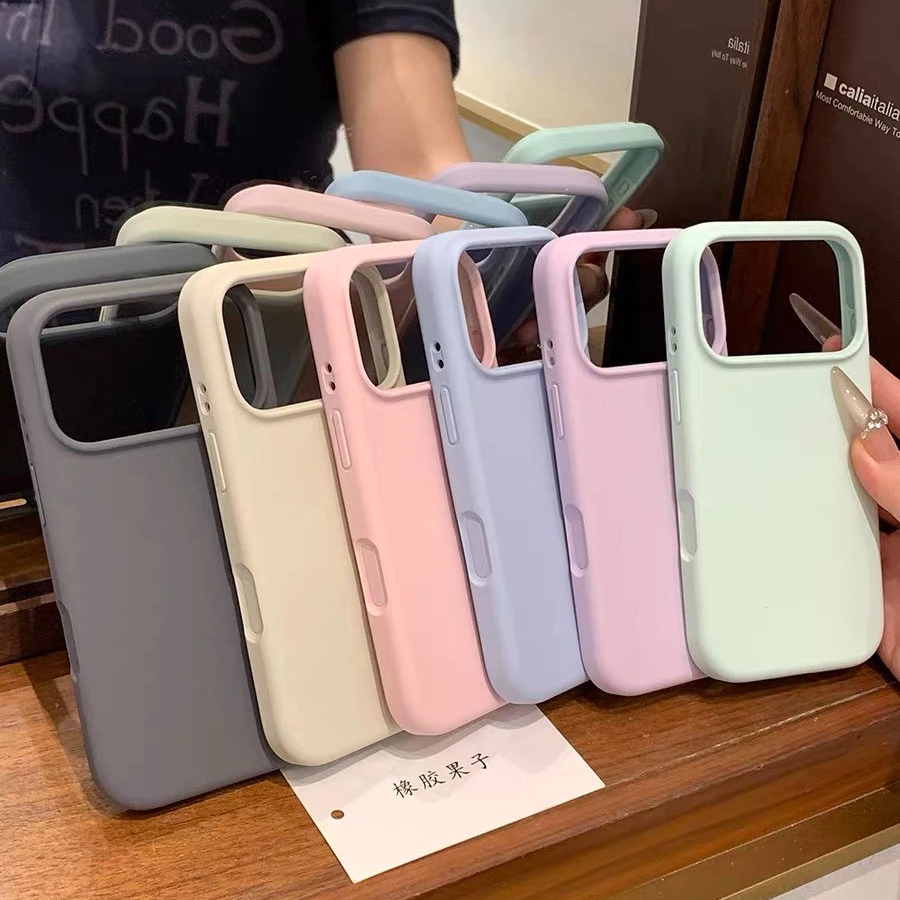 เคส ซิลิโคน กันเปื้อน กำมะหยี่ Silicone Cover Case For iPhone 17 17Pro 17Air 17Promax 11/12 16 Promax 13 14 Pro max 15