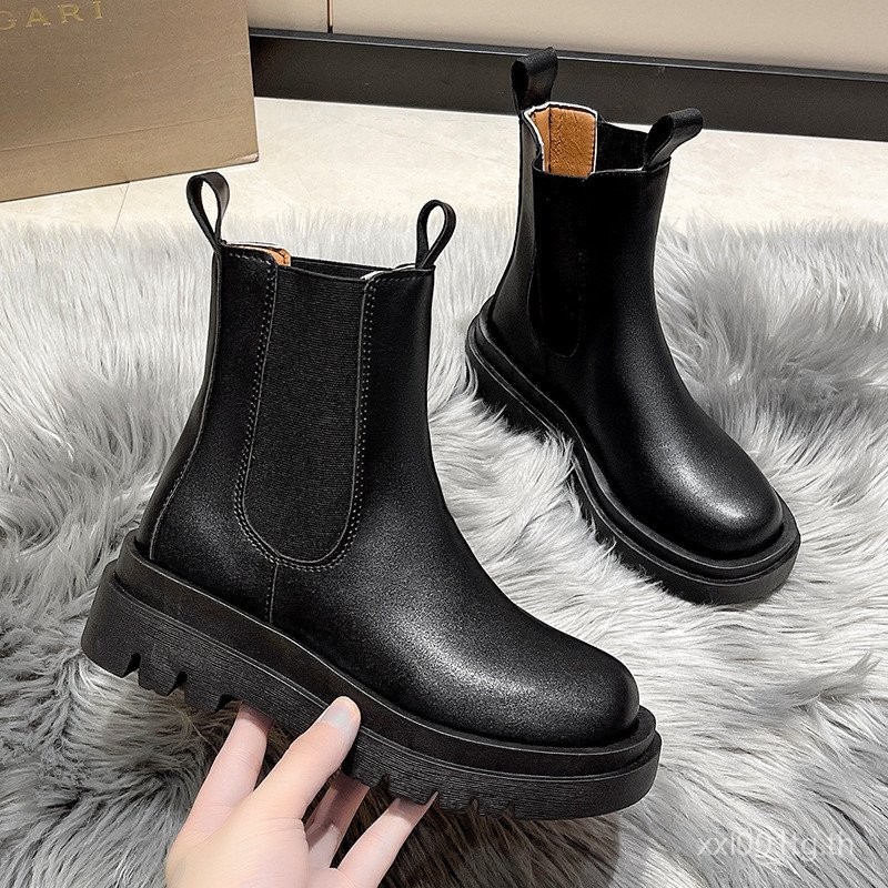 The First Order Chelsea Boots for Women - Thick-Soled Mid-Tube Design