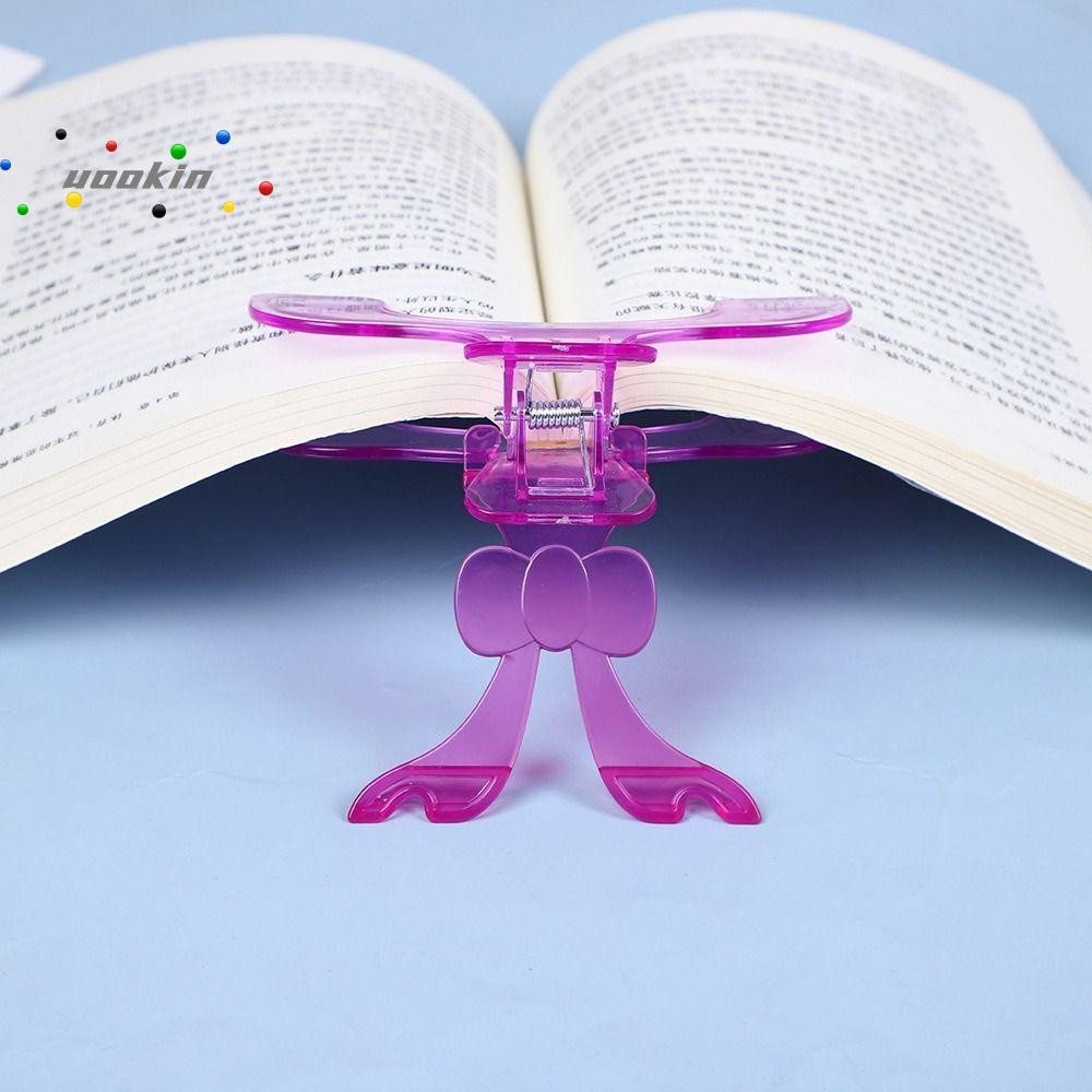UOOKIN ที่ใส่ที่คั่นหนังสืออ่านหนังสือ, คลิปหนีบหนังสือแบบตายตัวพลาสติกกันลื่น, อ่านง่าย 12° ที่ใส่หนังสือแบบใสสําหรับเครื่องมือการเรียนรู้ของนักเรียน