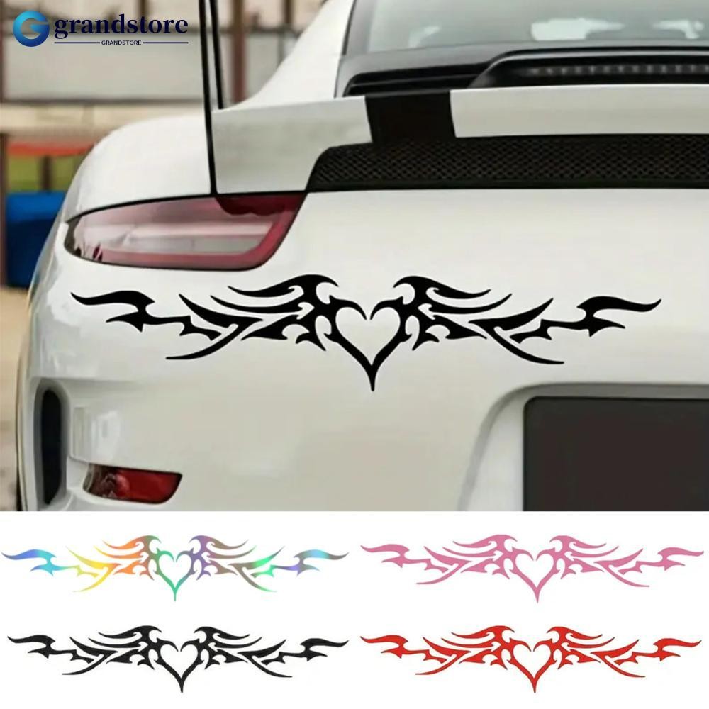 GRANDSTORE 98 ซม./39 นิ้ว Creative DIY Heart Wings สติกเกอร์กระจกรถยนต์ไวนิลฟิล์ม Decal Self-Adhesiv