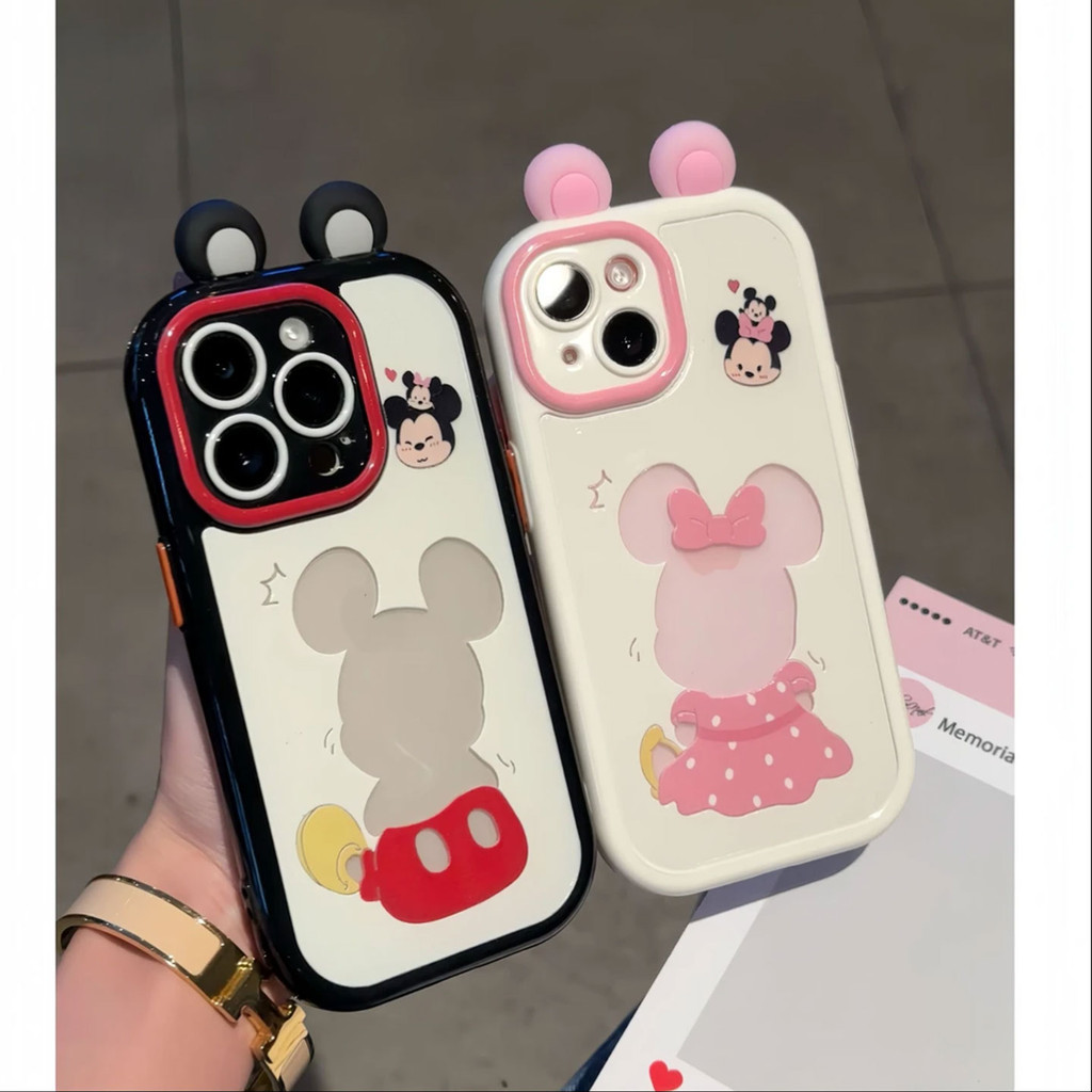 Mickey Minnie Back View คู่เหมาะสําหรับ Apple 16pro เคสโทรศัพท์ iphone14max Xiaomi 15 Huawei mate70K
