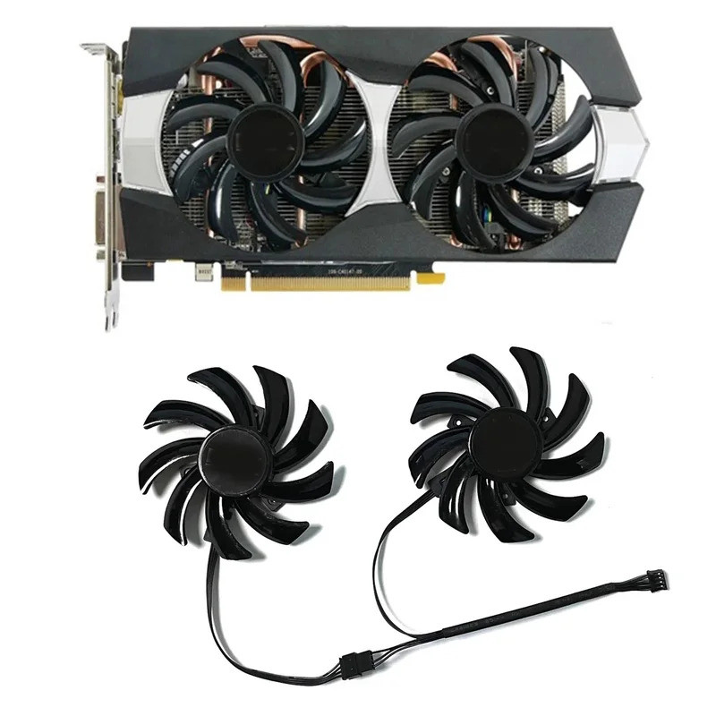 2PCS FDC10H12S9-C FD7010H12S 4PIN 85 มม.R9 270X GPU Cooler สําหรับ Sapphire R9 270X 280X HD7870 HD79