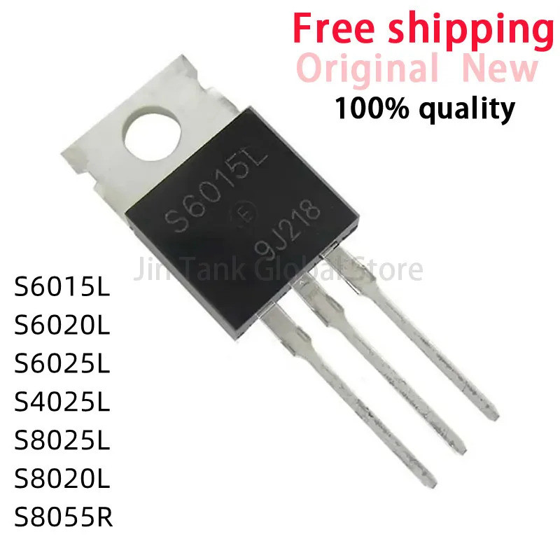 5pcs S6015L S6020L S6025L S4025L S8025L S8020L S8055R TO-220 Field Effect ทรานซิสเตอร์