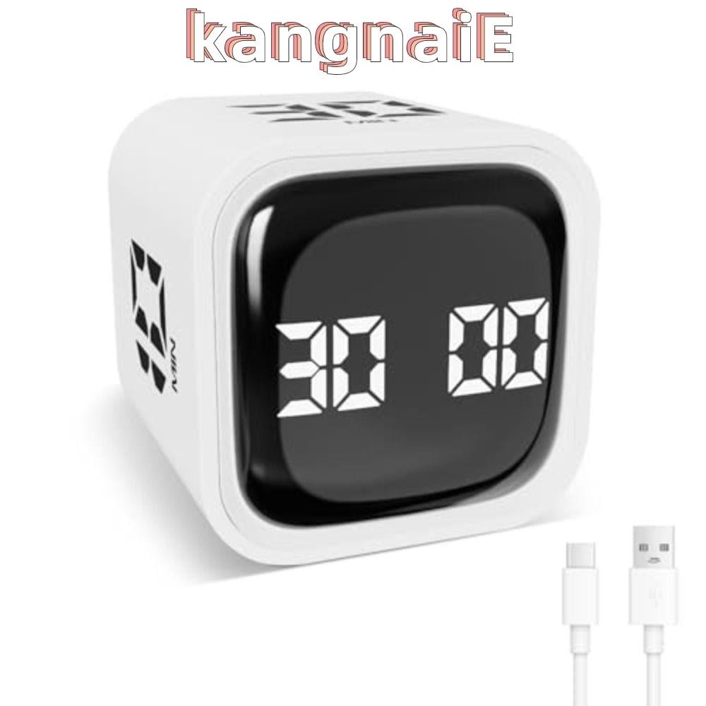 KANGNAI Pomodoro Timer, 5/10/30/60min Rotation Timer Digital Cube Timer, Gravity Sensing Custom Coun