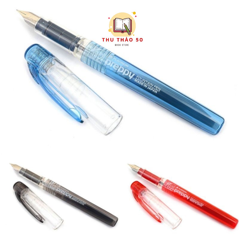ปากกาหมึกญี่ปุ่น ปากกาหมึกซึม Preppy F02 Platinum (รุ่นใหม่มีเส้นเล็ก 02)