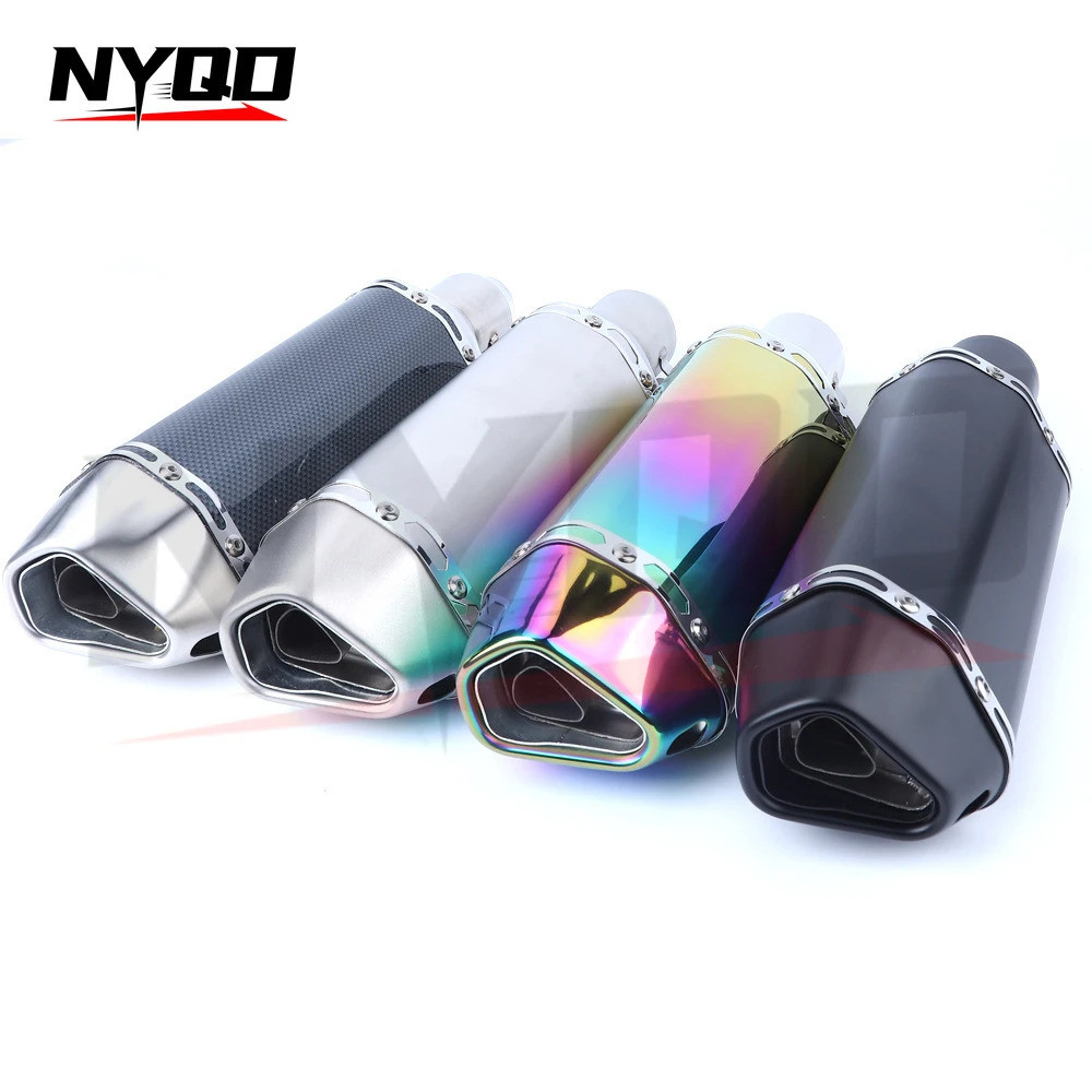 Universal 51 มม.ท่อไอเสียรถจักรยานยนต์สําหรับ Honda Cbr250 Cb400 Fz400 Z750 Ninja Tmax530 Trk 502 Tm