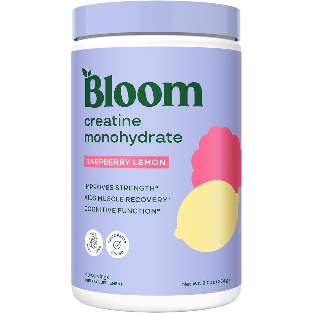 Bloom Nutrition Creatine Monohydrate Powder, 5g Micronized Creatine per Serving, Supports Muscle Rec