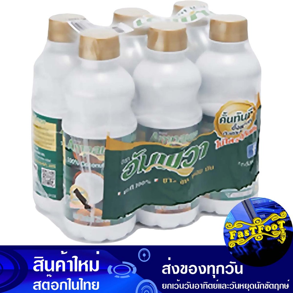 กะทิ 100% 250 มล. X6 อัมพวา Amphawa Coconut Milk 100%