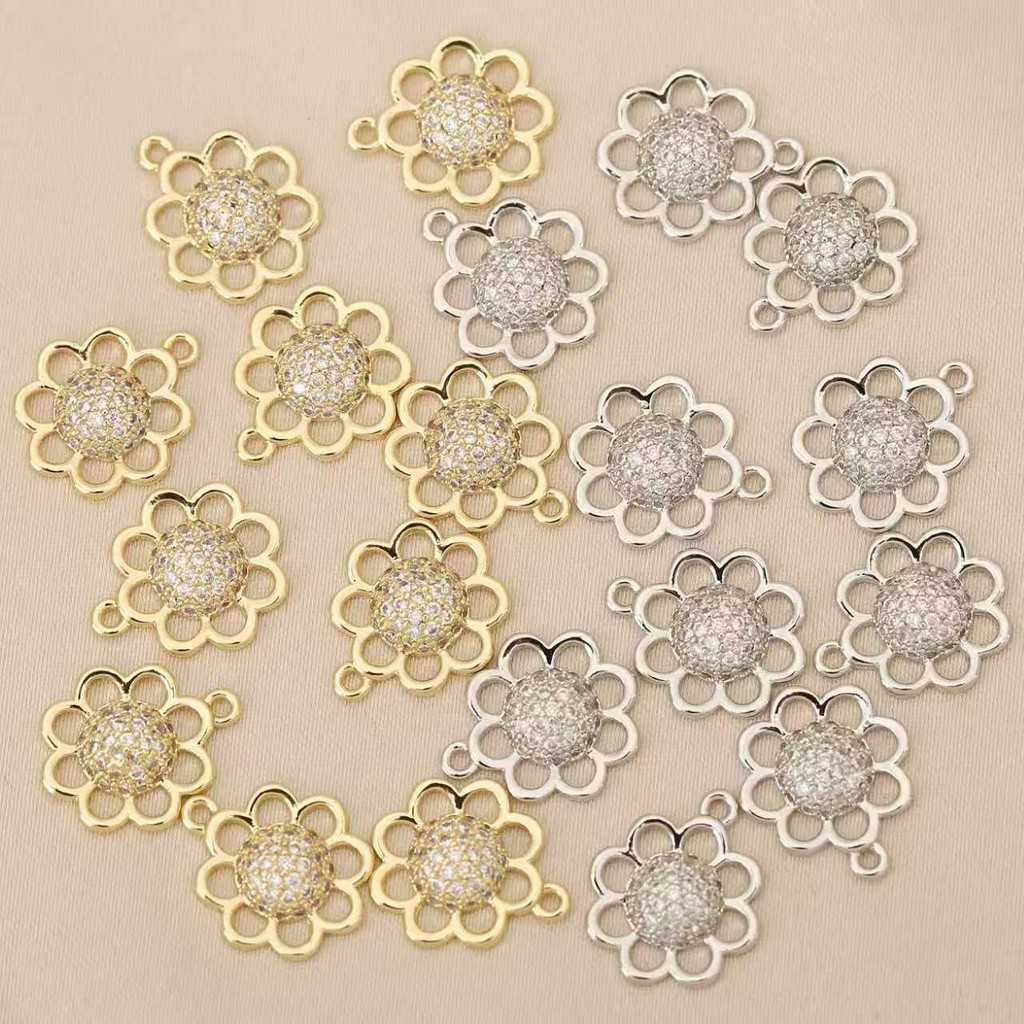 จี้ Hollow Flower 18k diy Accessories