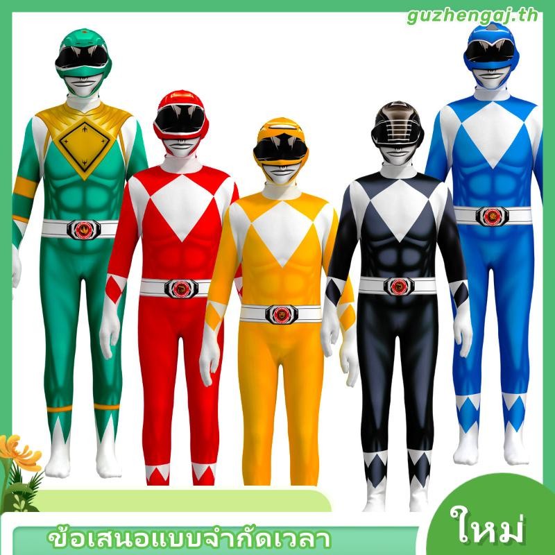 Fantasia Power Samurai Rangers Cosplay Costume for Adult Men Superhero Cosplay Zentai for Kids Boy H