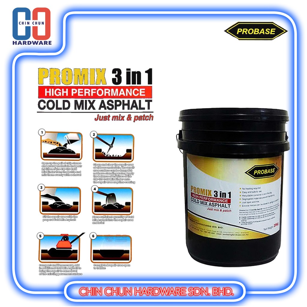 PROMIX 3 IN 1 COLD MIX ASPHALT 25KG