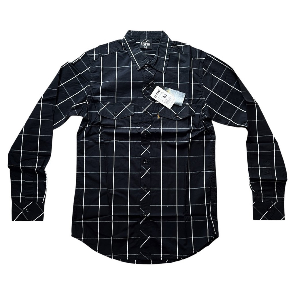 BJ Jeans เสื้อเชิ้ตชายแขนยาว ทรงสลิมเข้ารูป  ไม่ยืด ผ้าเบาใส่สบาย ไม่ร้อนค่ะ ของแท้จากช็อปจ้า