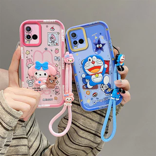เคส VIVO Y21 Y21S Y21T Y33S Y33T T1X อะนิเมะตัวอักษรสติกเกอร์ตุ๊กตาเคสโทรศัพท์