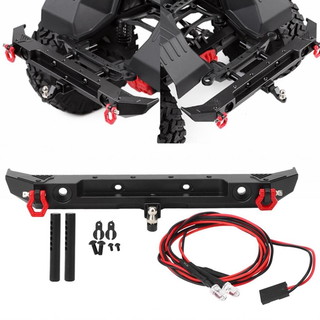 Phoenixshop Tbest RC กันชนหลังรถโลหะ D-Rings เหมาะสําหรับ SCX10 III AXI03007 1/10 รถรุ่น Scx10 III 3