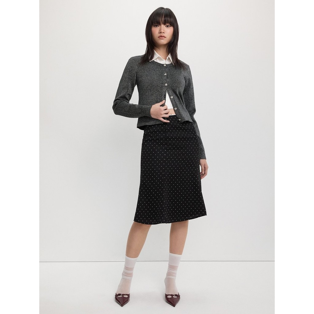 [Pomelo] เสื้อคาร์ดิแกนแต่งกลิตเตอร์ / Glitter Cardigan — صورة 4